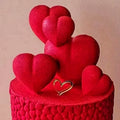 Customizable Acrylic Hearts Cake Topper Valentine's Day Party Cake Decoration Supply Heart Shape Number Acrylic Cake Accessory
