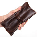 Fashion Ladies Long Clutch Wallet Purse Vintage Genuine Leather Credit Cards Holder Women Wallet