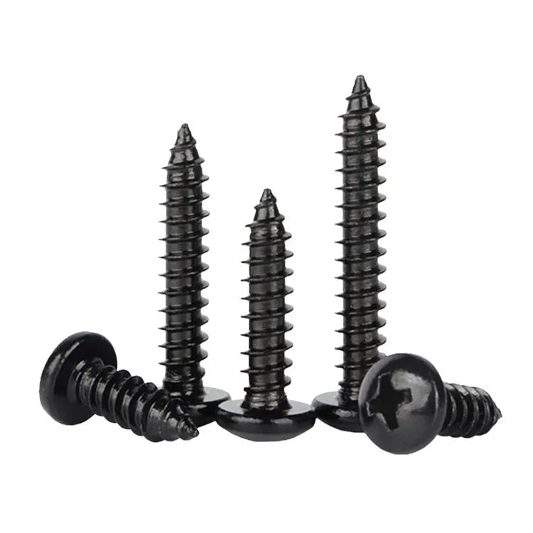 Black Zinc Stainless Steel 304 Pan Head Phillips Self Tapping Screw Metric System Sizes M2 M3 M4 M5 M6