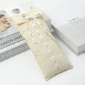 Custom Logo Printed Cotton Canvas Pillow Pouch Bag Recyclable Underwear Shoe and Clothing Packing with Flap for Socks