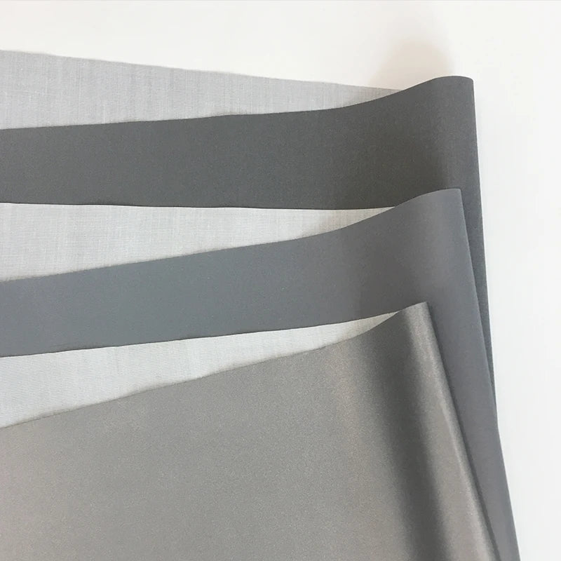 Reflective Fabric Silver Grey Reflective Polyester TC Reflective Fabric Tape for Windbreaker Reflective Materials for Sewing