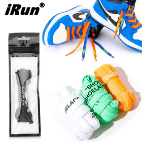 IRun Custom Text Printed Tie Dye Eco-friendly No Fading Color Shoe Laces Swap Font Flat Polyester Design Colorful Replacement