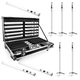 IP65 Outdoor Battery LED Tube Light RGB 128*0.25W Waterproof Stage Light DJ DMX512Wireless DMXRemote Control PIXELTUBE Event