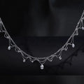 The Original Debut Lace and Diamond fairy 18k Lace Gold Lab Synthetic Diamond Clavicle Necklace Chain