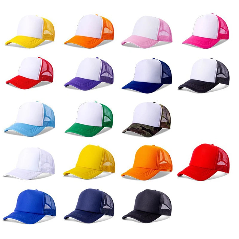 Wholesale Custom 3d Puff Embroidery Mesh Trucker Cap Women Men Printing Trucker Cap Foam Trucker Hat
