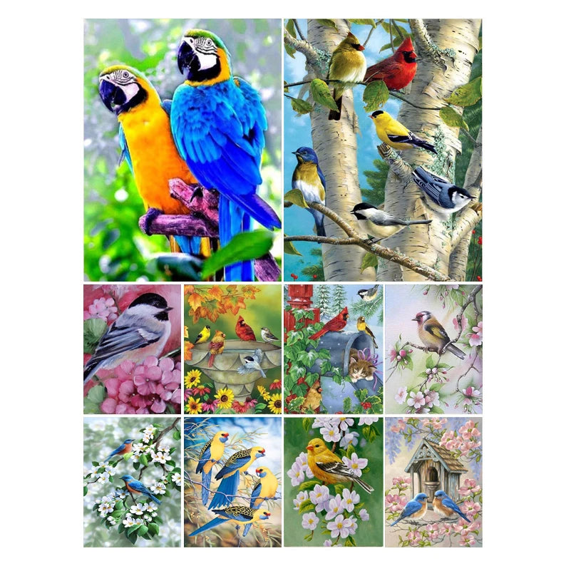 DIY Painting 5D Diamond Painting Diamond Wholesale Rhinestone Embroidery Cross Stitch Mosaic for Home Decor Bird Flower