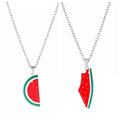 New Arrival Fruit Watermelon Necklace Korean Dainty Inlaid Zircon Watermelon Necklace for Women Girls