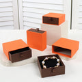 Orange Luxury Plastic Jewelry Boxes Earrings & Perfume Packaging with UV Coating Glossy Lamination Silk Screen Printing
