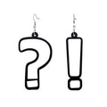 Acrylic Black White Symbol Acrylic Drop Earrings Custom Tiktok Party Jewelry Daily Life Simple  Earrings for Women Girls