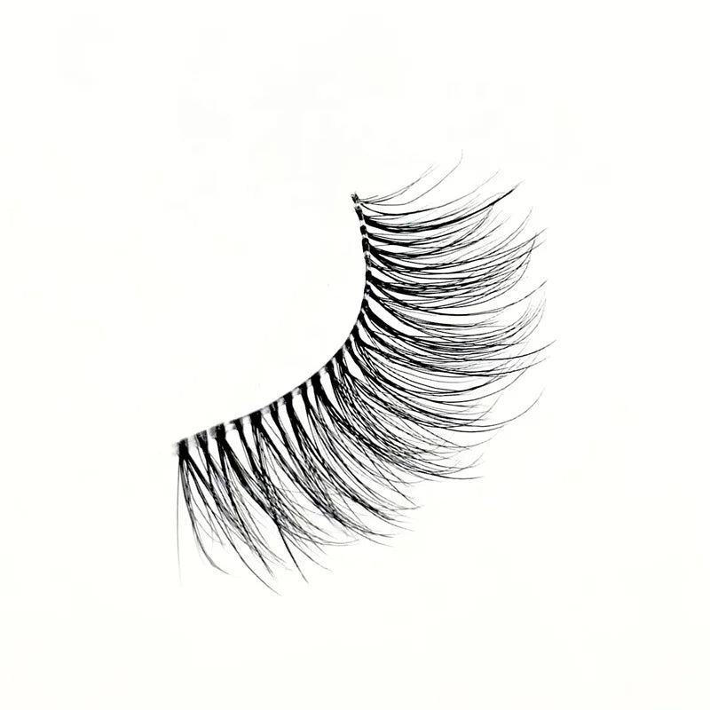 Wholesale Faux Mink 3D Crisscross Style Eyelashes Private Label Natural Reusable Comfortable Clear Band Korean Eyelashes