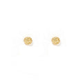 LOZRUNVE 925 Sterling Silver 18k Gold 14k Gold Crushed Cute Finishing Hammered Mini Stud Earring