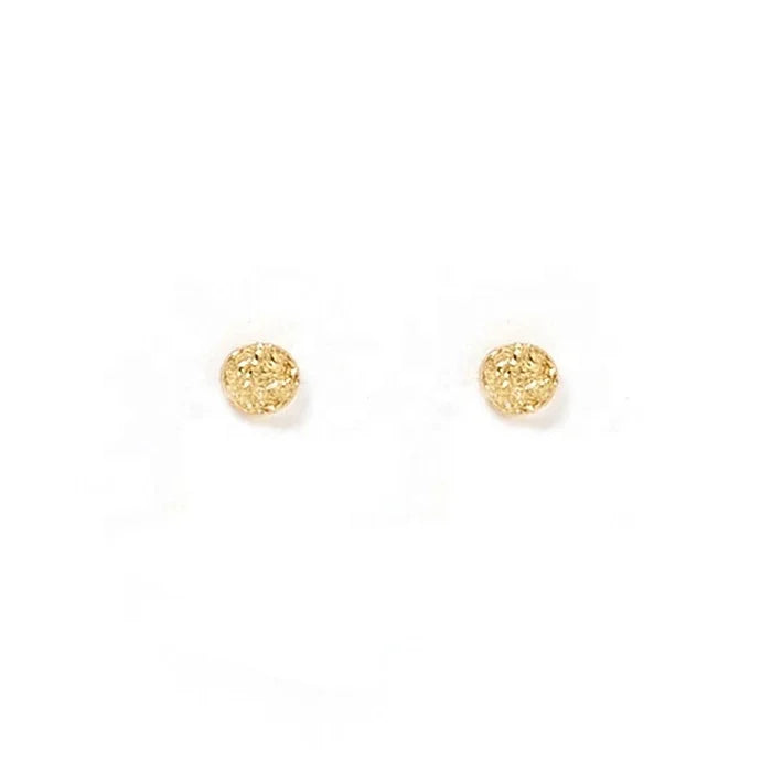 LOZRUNVE 925 Sterling Silver 18k Gold 14k Gold Crushed Cute Finishing Hammered Mini Stud Earring