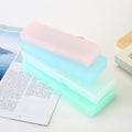 Wholesale Creative Plastic Transparent Frosted Pencil Case Multi-Use Stationery Storage Box for Students