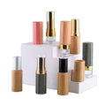 3g 5g Round Cosmetic Packaging Lip Balm Container Empty Bamboo Lipstick Tube