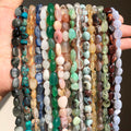 Kuoyu Brand 8-10mm Irregular Natural Morganite/Charoite/Agates/Amazonite/Quartz Loose Stone Beads for Jewelry Making DIY