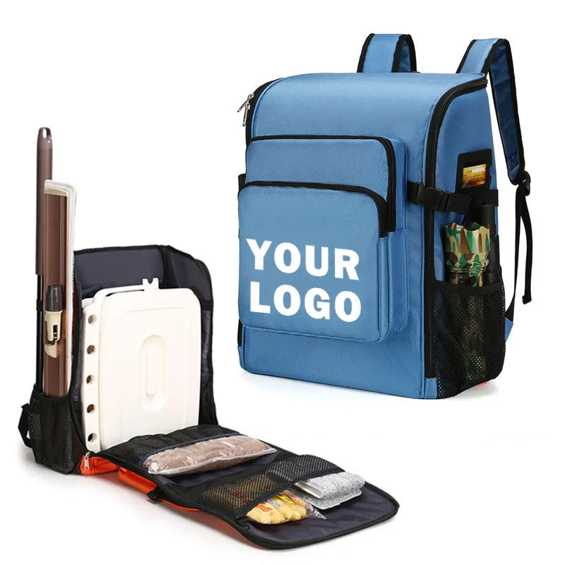 The Oxford Backpack Has a Large Capacity with a Zipper Closure Suitable for Household Cleaning Tools