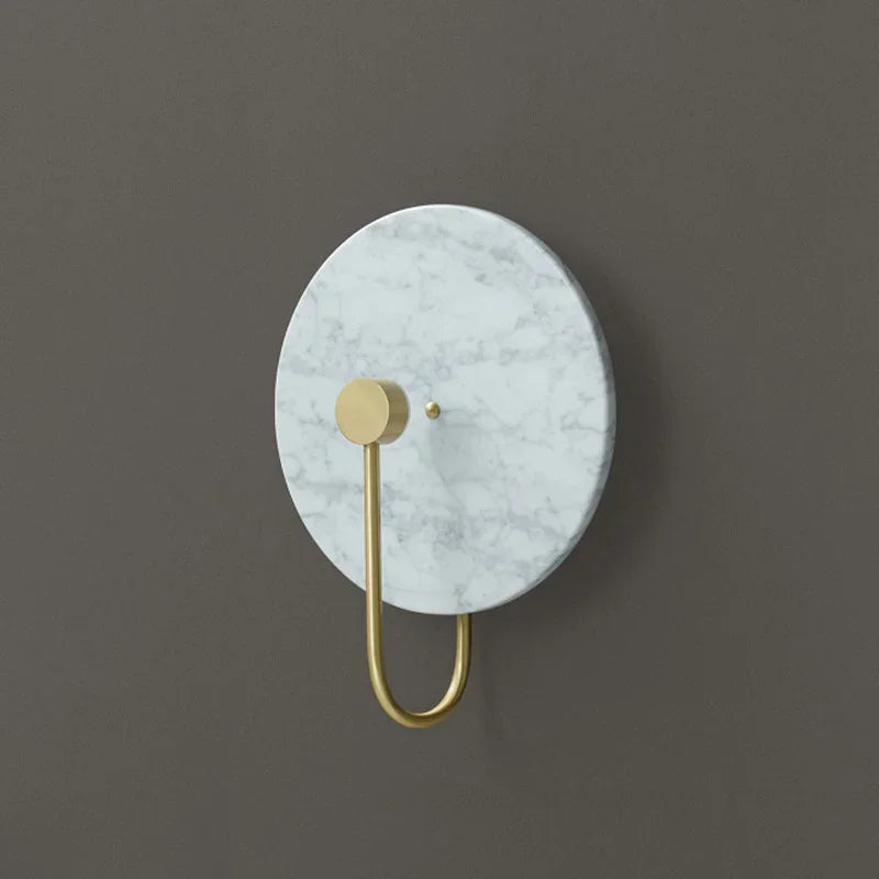 European Retro Green Marble LED Wall Lamp Scandinavian Minimalist White Black Home Decoration for Bedroom for Villa and Hotel