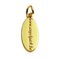 Bracelet Accessory Oval Charms Gold Logos Customized Stamped Letter hang Tags for Women Jewelry