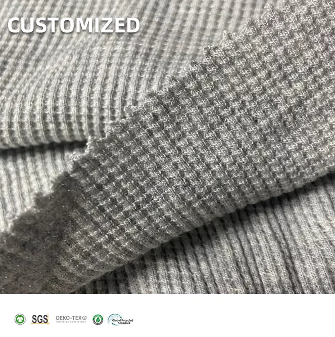 New Arrival 70% Bamboo 30% Organic Cotton Waffle Knitted Fabric for Garments