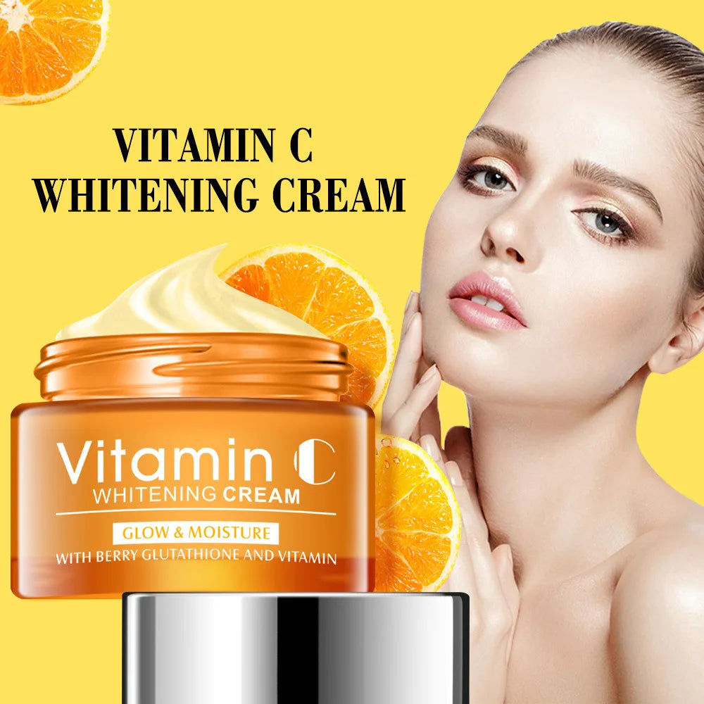 Private Label Bulk Natural Brightening Hyaluronic Acid Anti Aging Luxury Whitening Vitamin C Moisturizing Face Cream
