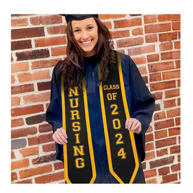 Graduation Stole Congratulations Graduation Sash Sublimation Embroidery Cross Gold Graduation Sash