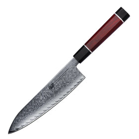 FINDKING New Red Samurai Series 8 Inch Professional Custom AUS-10 67 Layers Damascus Steel Kitchen Chef Knife