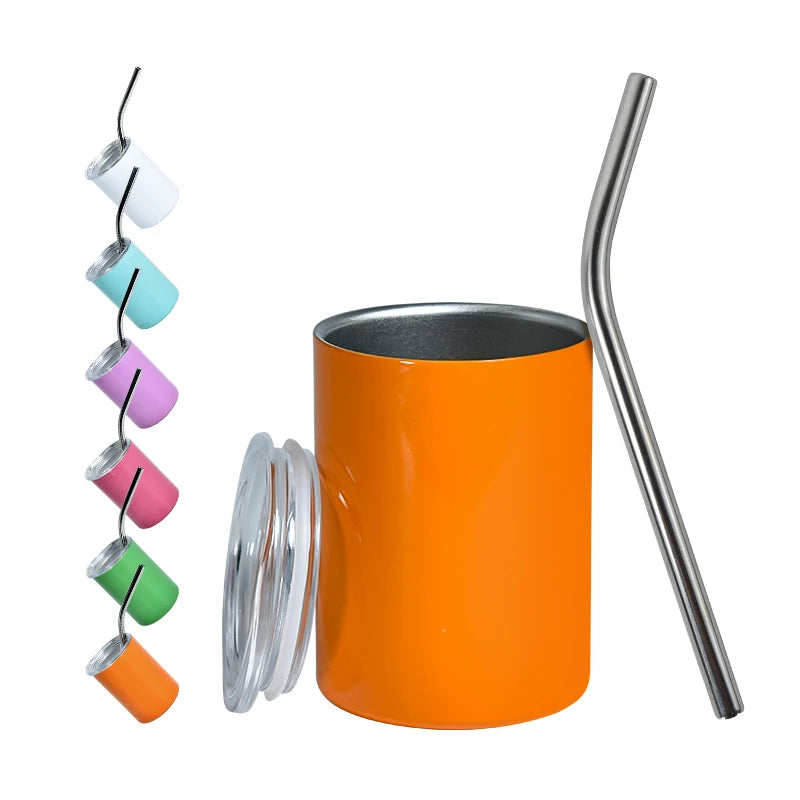 New Style 3oz Double Wall Stainless Steel Insulated Sublimation Blanks 3 oz Mini Straight Skinny Tumbler with Lid and Straw