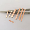 Classic Rose Gold Filled Bracelet Bar Charms Connectors Custom Engravable for Diy Jewelry Making