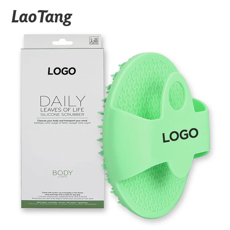 Wholesale Bath Brush Silicone Body Scrubber Brush Soft Exfoliating Silicone Body Bath Shower Scrubber