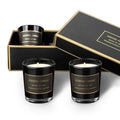Cafthings Scented Candles Gift Set 3 Pack - Natural Soy Wax Premium Matte Black Candles Glass