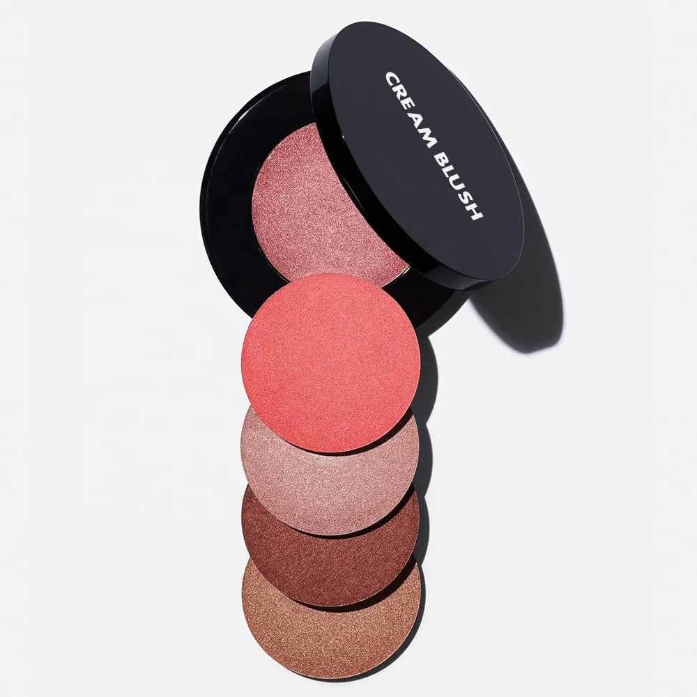 Make Your Own Brand High Pigmented Maquillaje Blush on Makeup Highlighter Blusher Palette Single Cream Blush Private Label