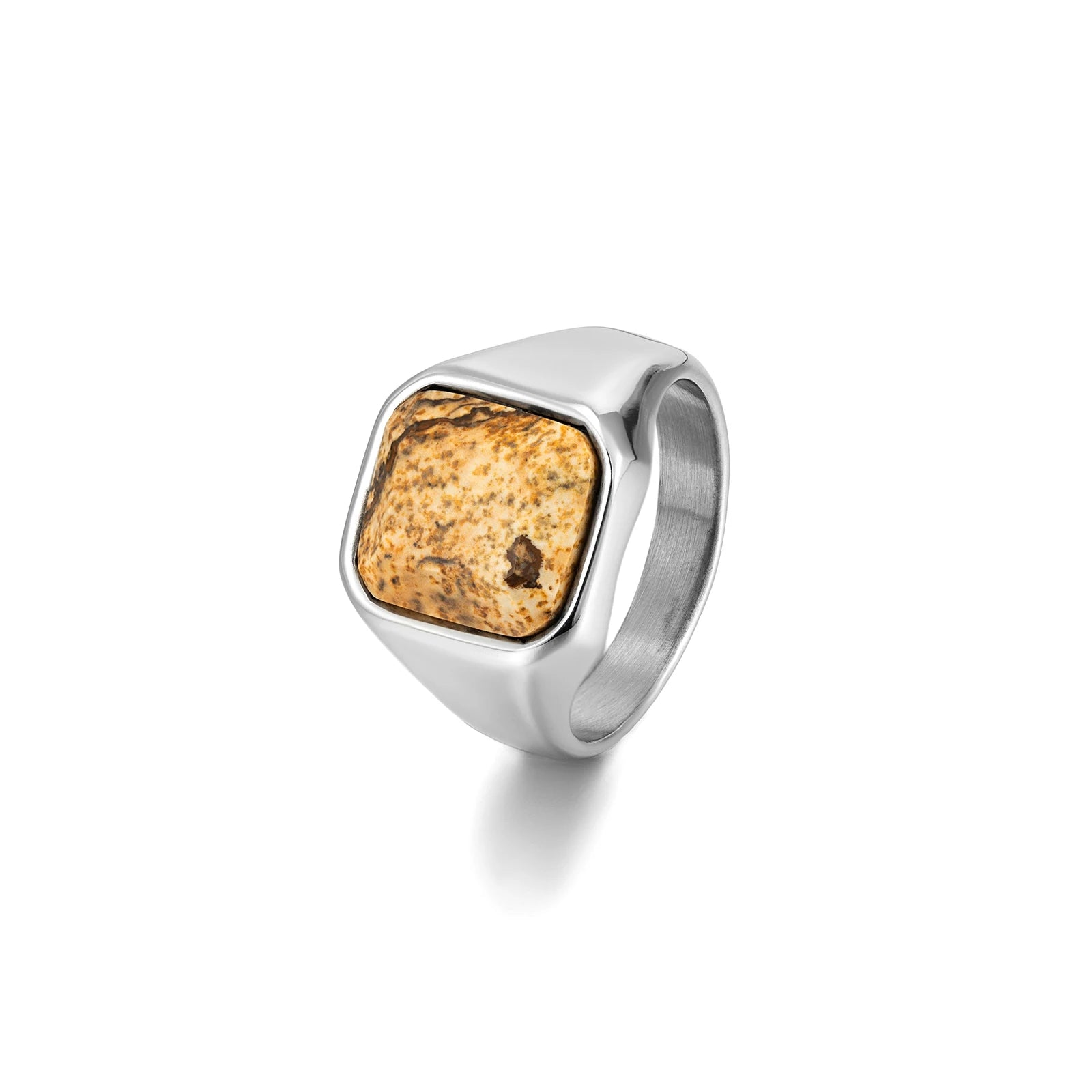 Trendy Stone Finger Ring for Men Rings Friendship Engagement Wedding Ring Jewelry