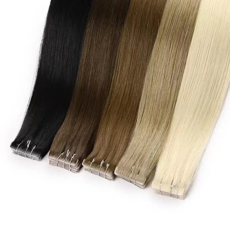 Invisible Seamless Tape Hair Top Quality Russian Cuticle Hair Extensions Injected Tape in Human Hair Extensions