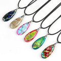 New Color Imperial Jasper Drop Pendant Teardrop Aqua Terra Crystal Sea Sedimen Stone Pendants for Necklace Making