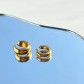 2024 Dazan New 18k Pvd Gold Plated Hypoallergenic Stainless Steel Tarnish Free C Hoop Polished Clip Earrings for Women