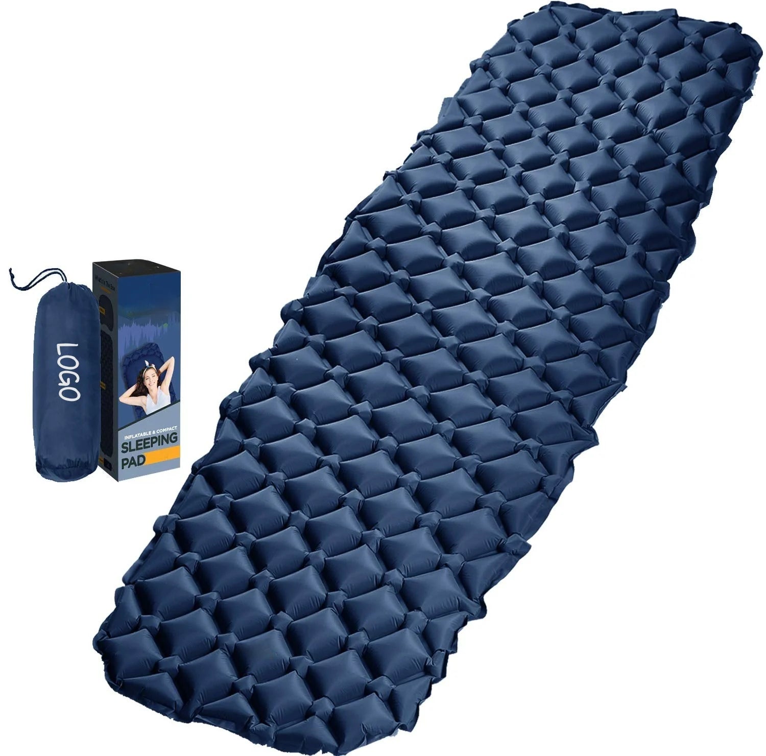 Camping Sleeping Pad Ultralight Backpacking Air Mattress Compact Carrying Bag Sleeping Mat for Traveling & Outdoor Activities
