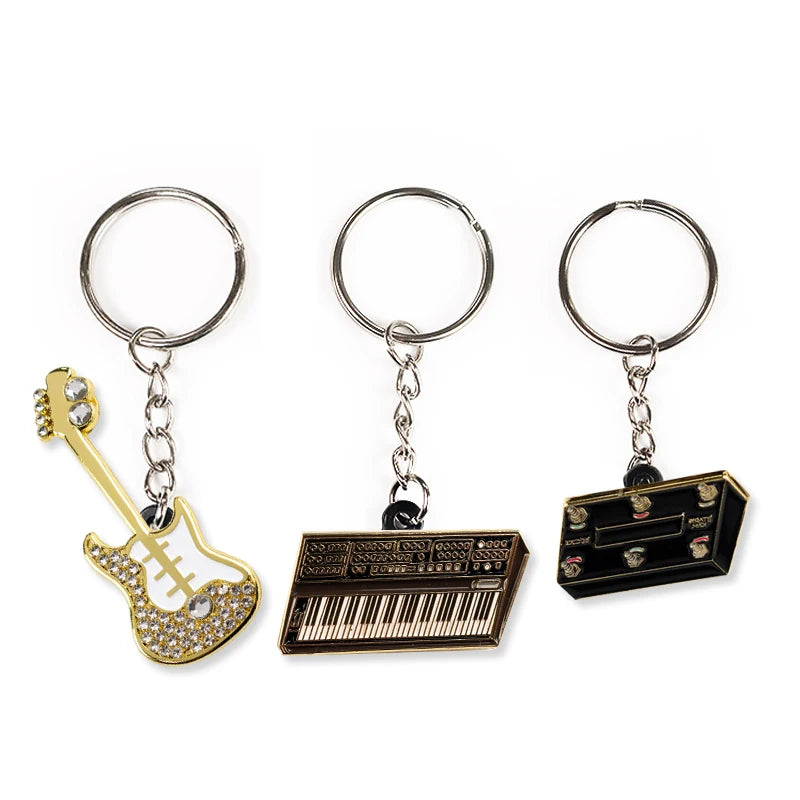 Cheap Custom Souvenir Soft Enamel Keychain Musical Key Chain Metal Keyring
