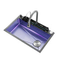 2024 Moden Large Square Kitchen Sink with Multifunctional Faucet New Stainless Steel Smart Home Utility Square Sink