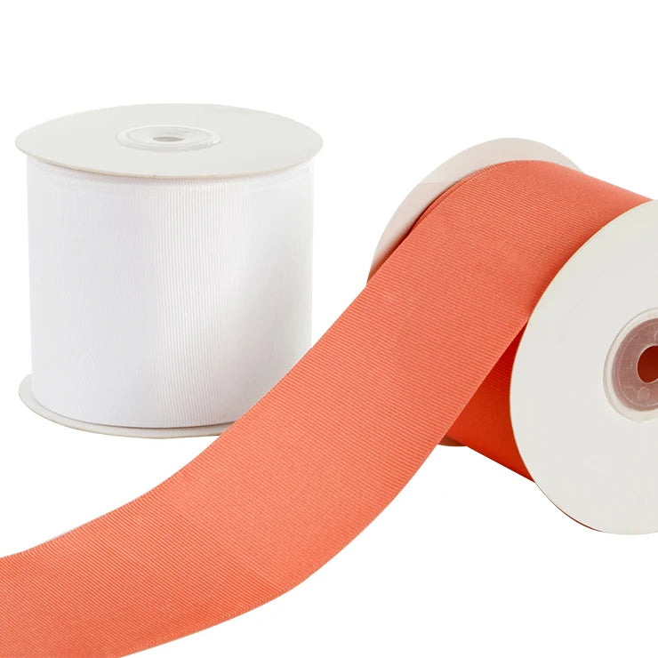 Factory Direct Custom 75 mm Double Face Eco-Friendly 100% Polyester Plain Grosgrain Ribbon Custom Color Solid Color Fashion Gift