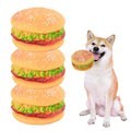 Silicone Simulation Hamburger-Shaped Dog Squeaky Toy Bite-resistant Pet Chew Training Ball Clean Teeth Supplies