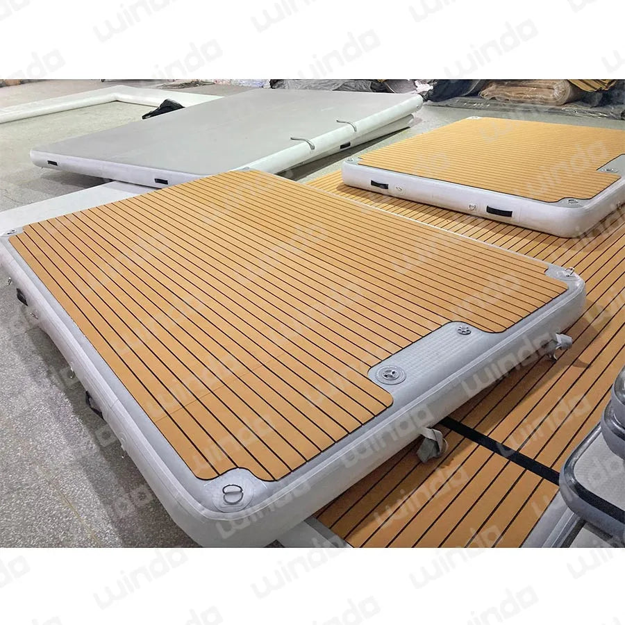 250x150x20cm STOCK Inflatable Floating Yacht Dock Water Raft Island Deck