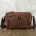 MARRANT Full Grain Vintage Crazy Horse Leather Men's Bag Adjustable Strap Shoulder Crossbody Bag Genuine Leather Messenger Bag