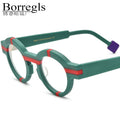 Borregls Matte Acetate Round Glasses Women Brand Design 2025 New Thick Oversize Eyeglasses Frame Optical Big Eyewear 19282