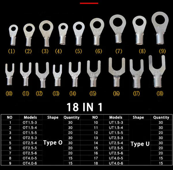 SUPOELE SN-06 420PCS Steel GS Certified Plastic Molded Handle Cold-Pressed Terminal Set Crimping Tool Self-Lock Dupont Pliers