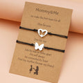 Stainless Steel Mother Daughter Charm Bracelet Butterfly Heart Cross Stars Moon Key Arrow Tree Music Pinky Promise for Couples