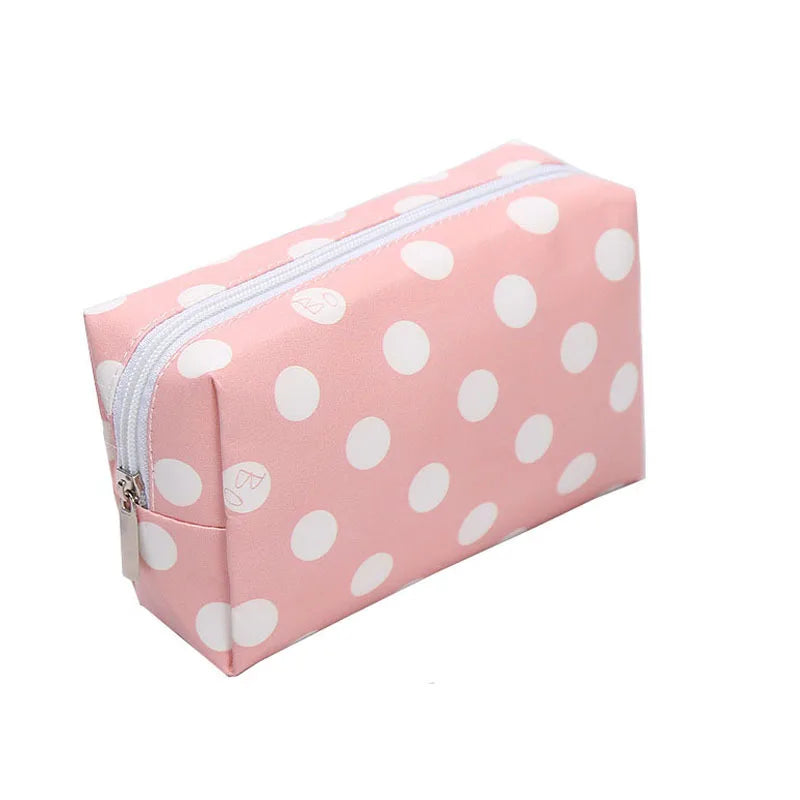 Small Waterproof Leather Trousse De Toilette Cute Makeup Pouch for Travel Portable Bolso De Maquillaje Cosmetic Bag