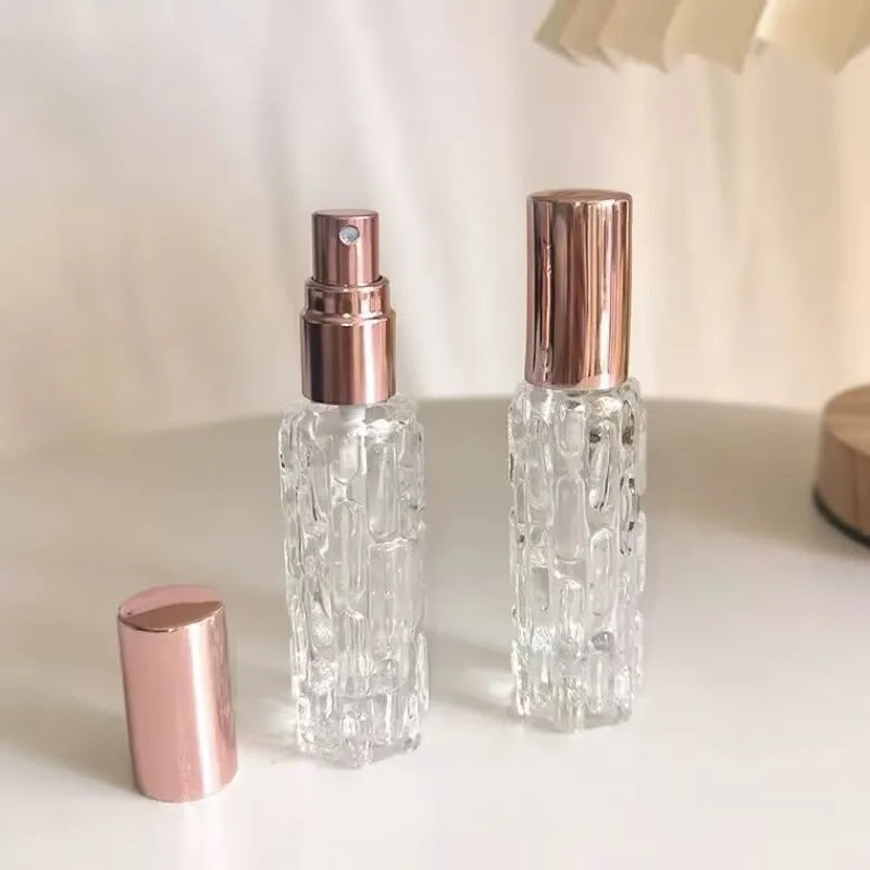 10ml Mini Glass Empty Perfume Bottles Fine Mist Spray Bottle with Metal Cap