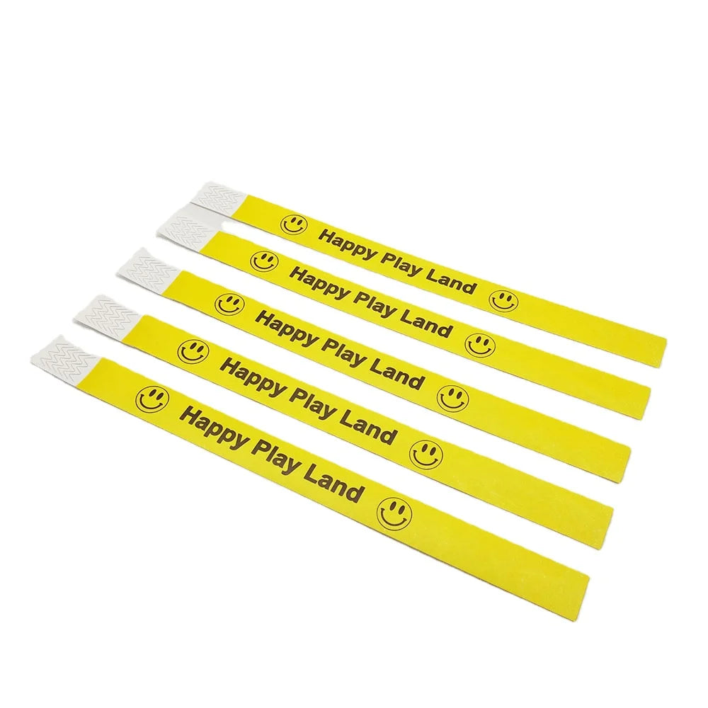 Promotional 3/4'' Tyvek WristbandsWaterproof Identification Paper BraceletsCheap Disposable Tyvek Paper Wrist Bands