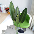 Ins Style B-5518 Artificial Latex Real Touch Green Banana Palm Plants Leaves for Indoor Decoration