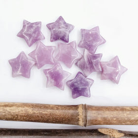 20*20*6mm Natural Crystal Star Reiki Healing Mini Gemstone Star Worry Stones Pocket Carved Stone for Witchcraft Meditation